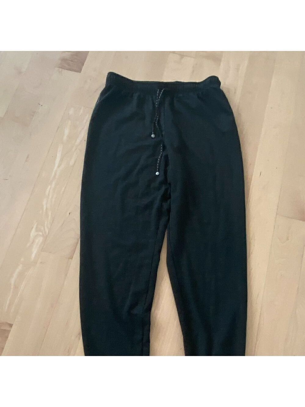 Max Studio BNWOT joggers sz XSmall NEW drawstring black pants trim